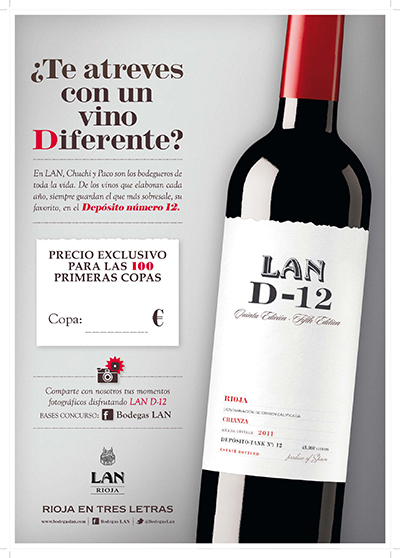 Cartel de la iniciativa para incentivar el consumo del vino LAND-12