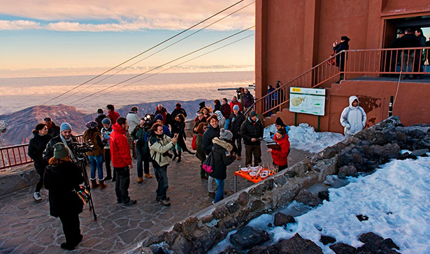 Imagen de la primera cata celebrada en El Teide
