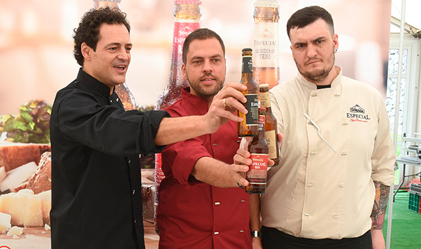 Gamonal, Santana y Cruz aceptaron el reto de maridar las cervezas de CCC | Foto: Sergio Méndez