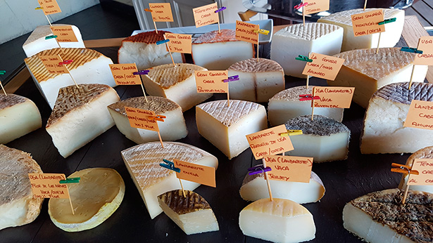 Algunos de los quesos que el chef de Las Aguas ha curado | Foto: J.L.C.