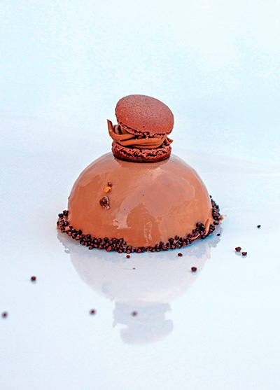 Mus de chocolate, una de las creaciones de Alexis García 