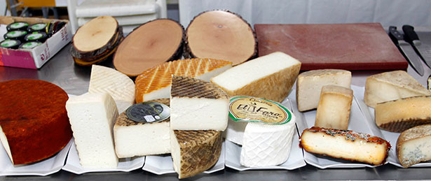 Algunos de los quesos utilizados en el taller