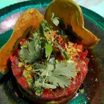 Tartar de atún rojo con guacamole y salsa de wasabi-soja | Foto: J.L.C.