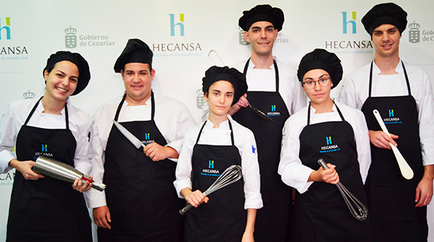Los seis alumnos de Hecansa que han sido elegidos para participar en la semifinal del VII Premio Promesas de la alta cocina Le Cordon Bleu