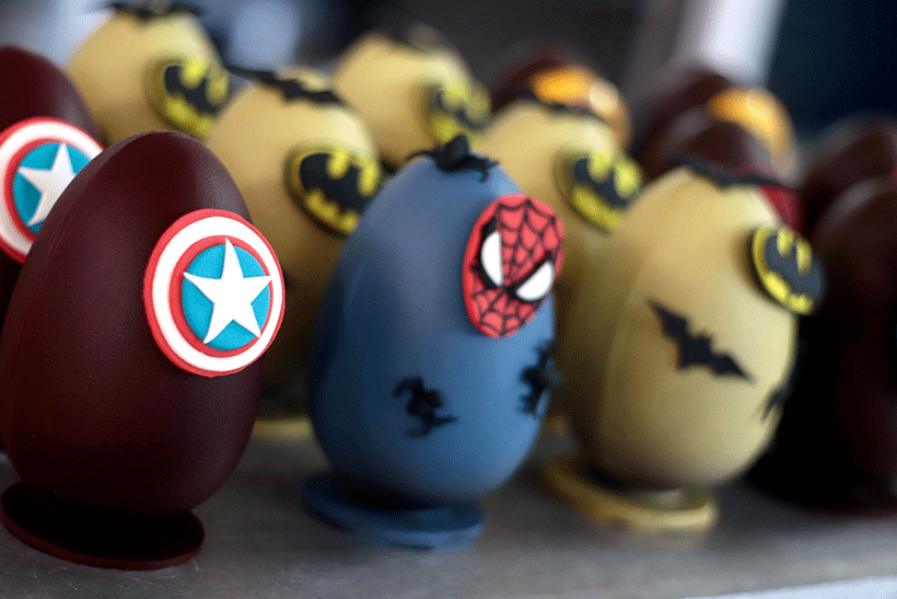 Huevos de Pascua de los superhéroes de Marvel, de El Aderno | Foto: Gustavo Reneses