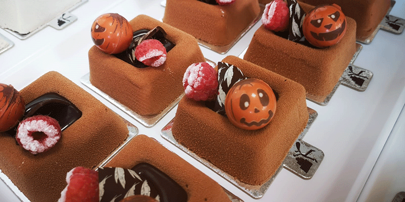 Mousses de chocolate de El Aderno con calabazas de Halloween | Foto: El Aderno