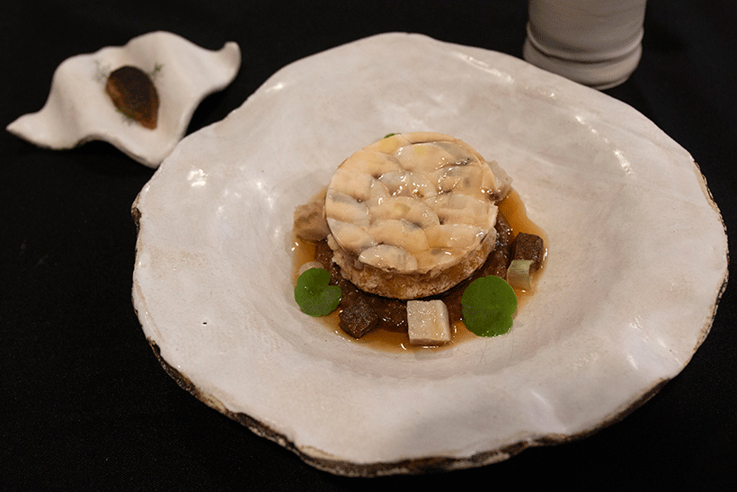 Cherne con mojo de mar, elaborado con grasas y el colágeno del pescado | Foto: Madrid Fusión
