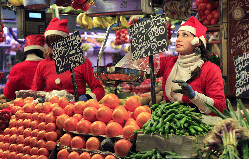 La Navidad, además de en los mercados, ya se prepara en los restaurantes | Foto: EFE